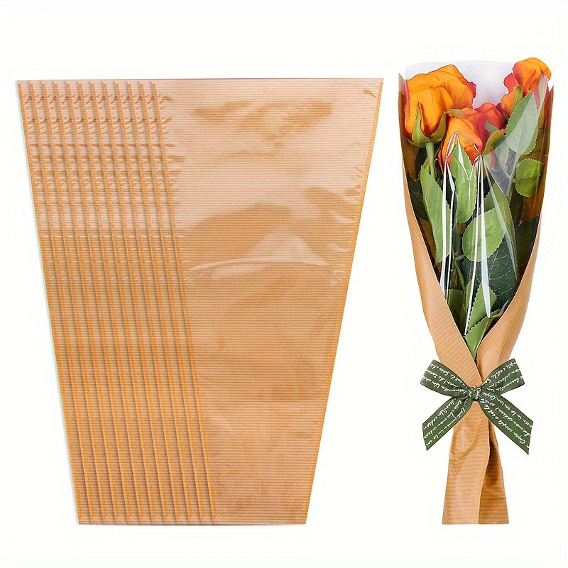 Cotton Candy Cone - 10 sacchetti trasparenti per confezionare bouquet,