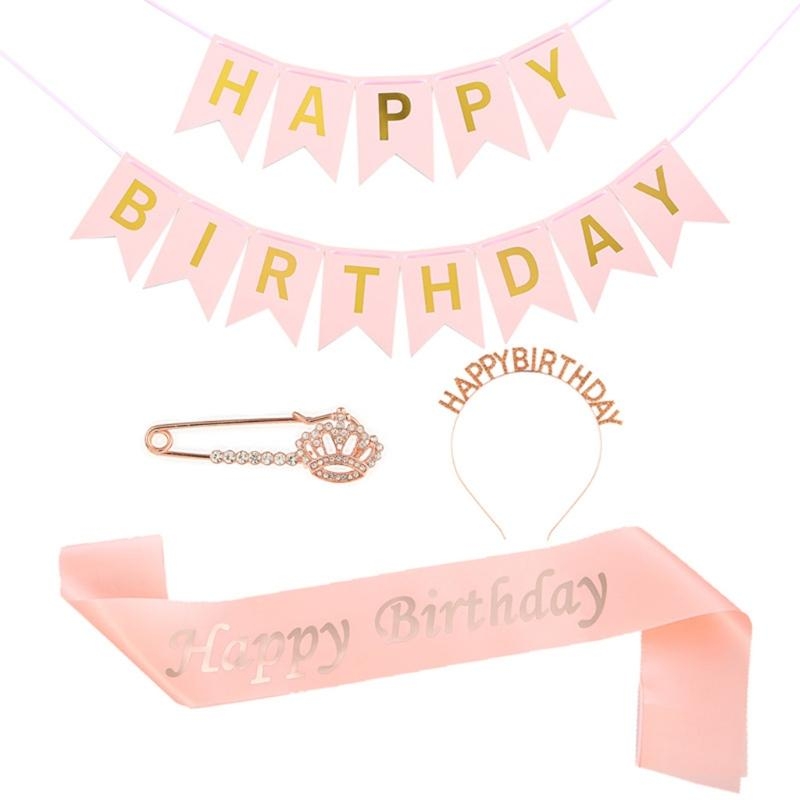 Birthday Sash Glitter - G92D 4 pezzi decorazioni per feste