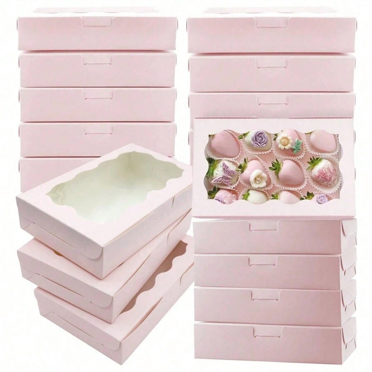 Event Party Box - 10/30/50 Pezzi Scatole in Carta Kraft