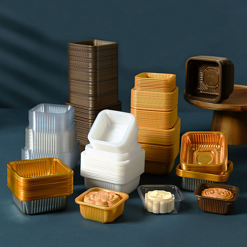 Event Party Box - 100 pz Mooncake vassoio di plastica
