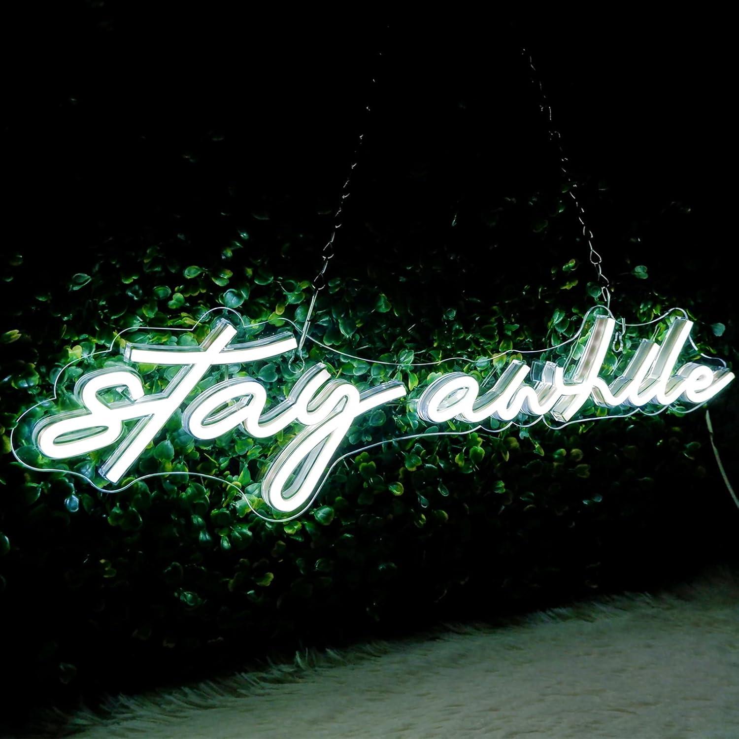 Insegne al Neon 'Stay Awhile'  - Neon Sign Party recensione e prezzo