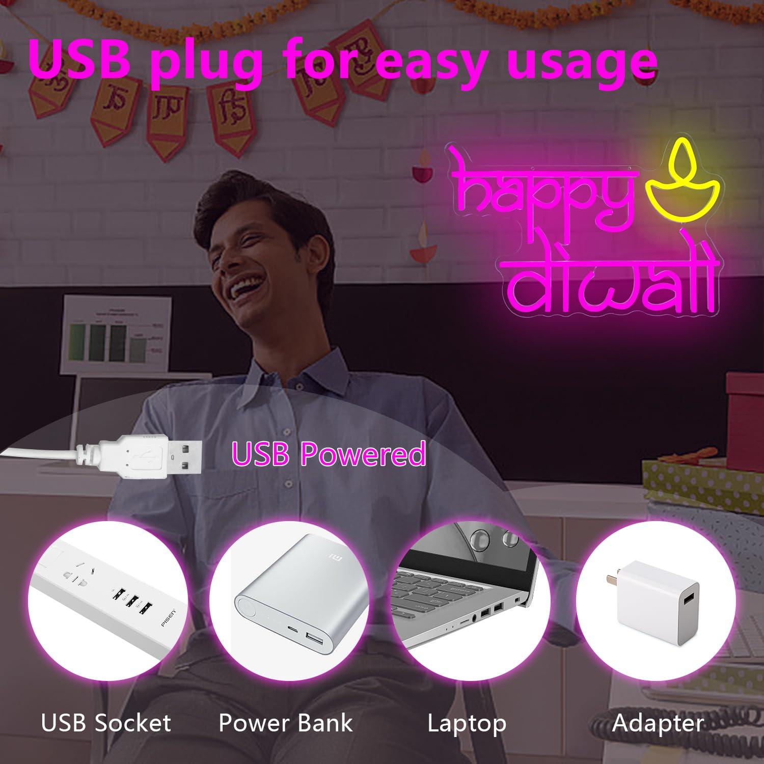 Insegna al Neon 'Happy Diwali' - Neon Sign Party recensione e prezzo