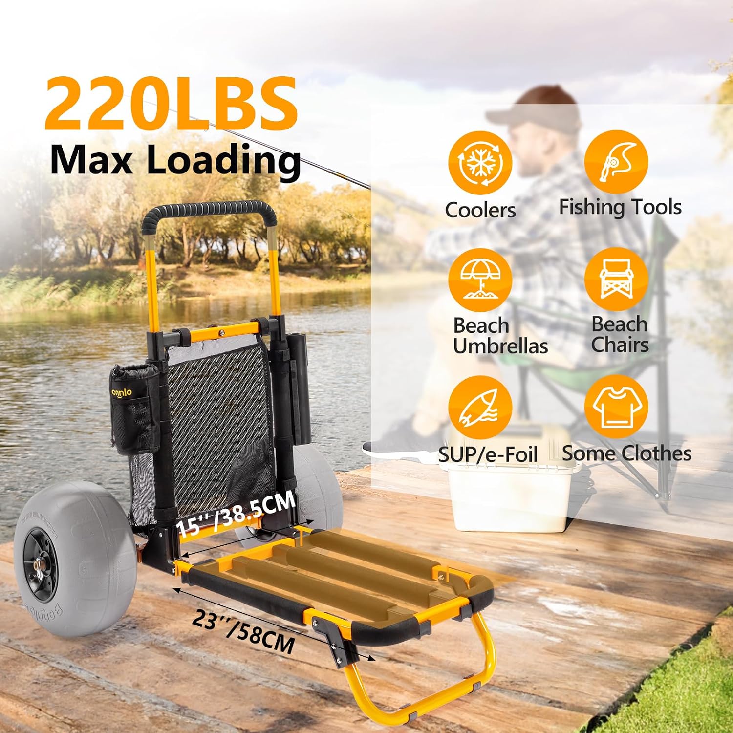 Carrello da pesca da spiaggia  - Balloon Pump Hand recensione e prezzo