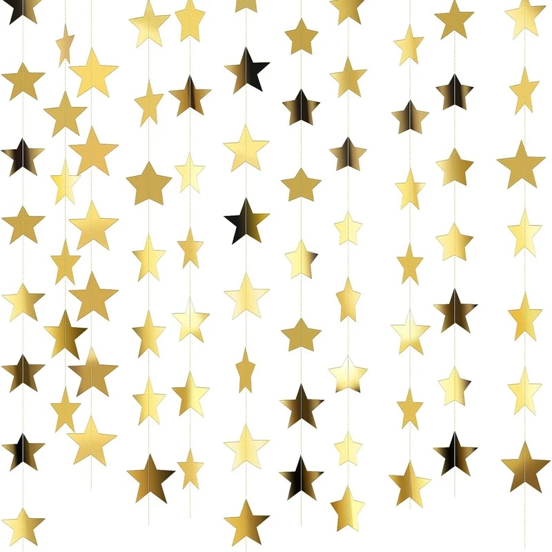 Ghirlanda di stelle con glitte - Party Banner Gold recensione e prezzo