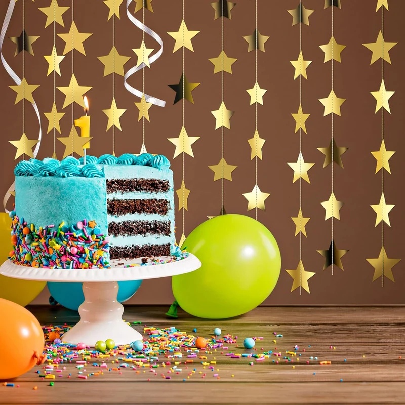 Ghirlanda di stelle con glitte - Party Banner Gold recensione e prezzo