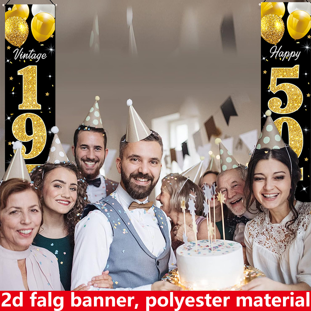 Banner piatto 2D, banner di co - Party Banner Gold recensione e prezzo