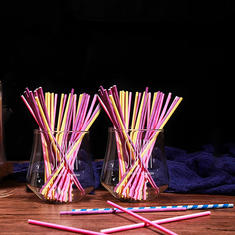 100 Pz/lotto Bastoni di Lecca- - Paper Straw Color recensione e prezzo